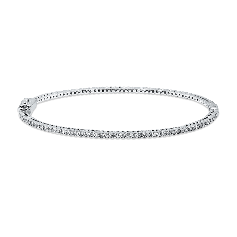 Armreif 18 kt WG, 54 Brill. 0,50 ct, TW-si