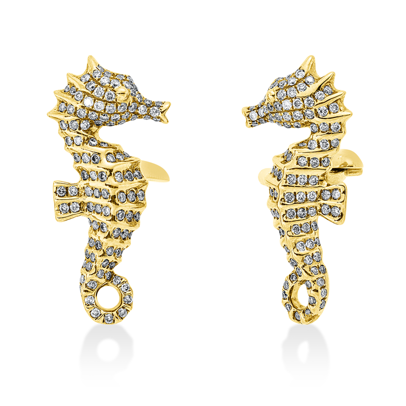 Manschette 18 kt GG, 212 Brill. 1,40 ct, fancy-pi