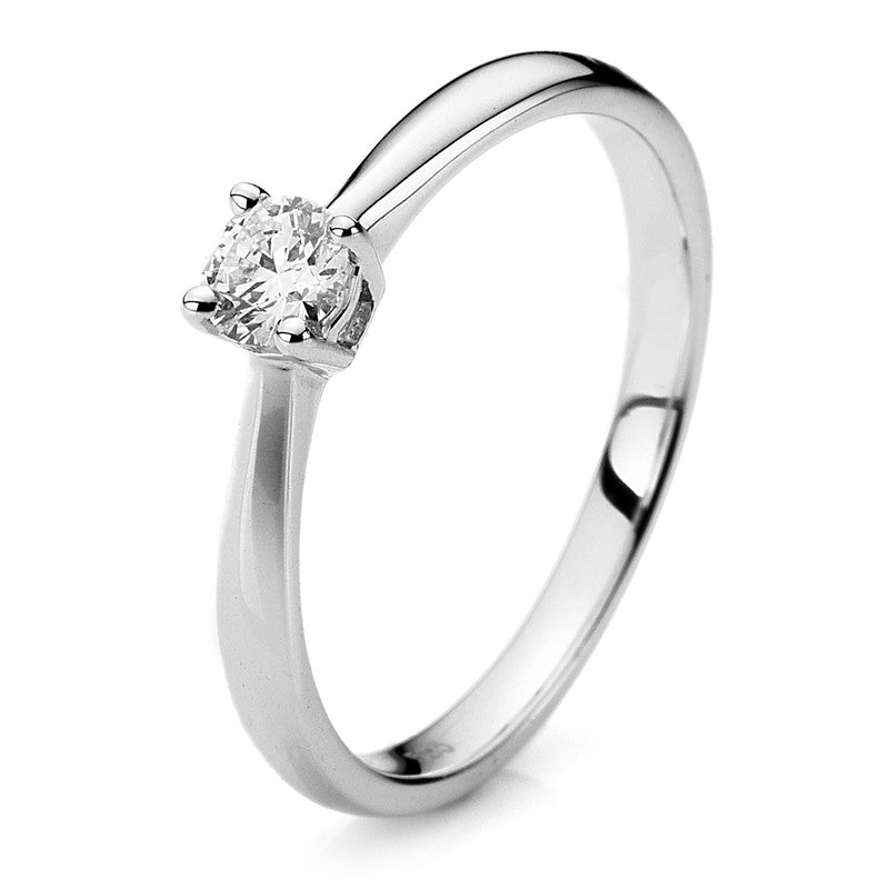 Ring 14 kt WG, 1 Brill. 0,24 ct, TW-si