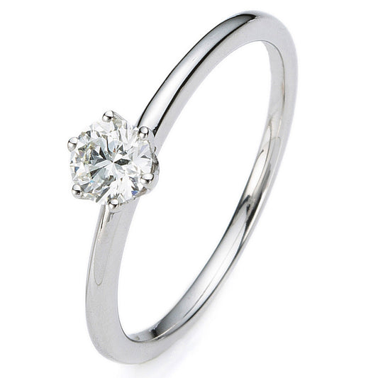 Ring 18 kt WG, GIA2213706903, 1 Brill. 0,50 ct, F-si