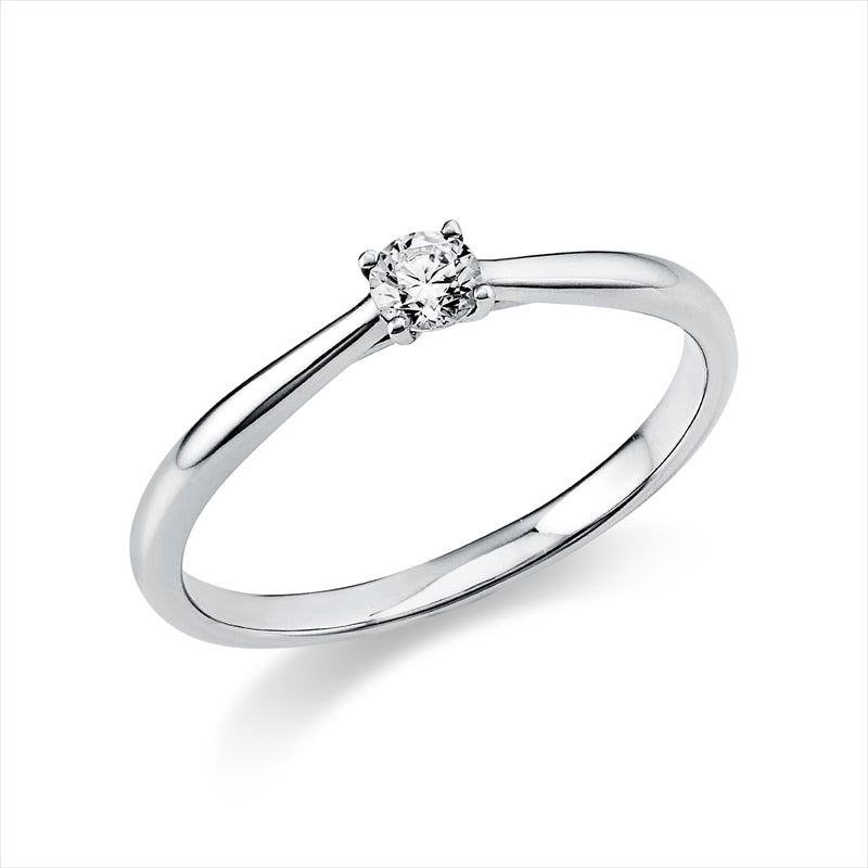 Ring 14 kt WG, 1 Brill. 0,15 ct, TW-si