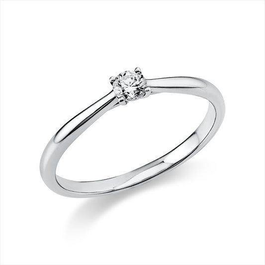 Ring 18 kt WG, 1 Brill. 0,15 ct, TW-si