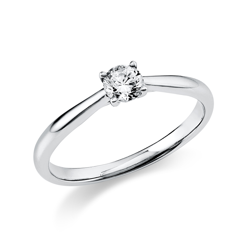 Ring 18 kt WG, 1 Brill. 0,25 ct, TW-si