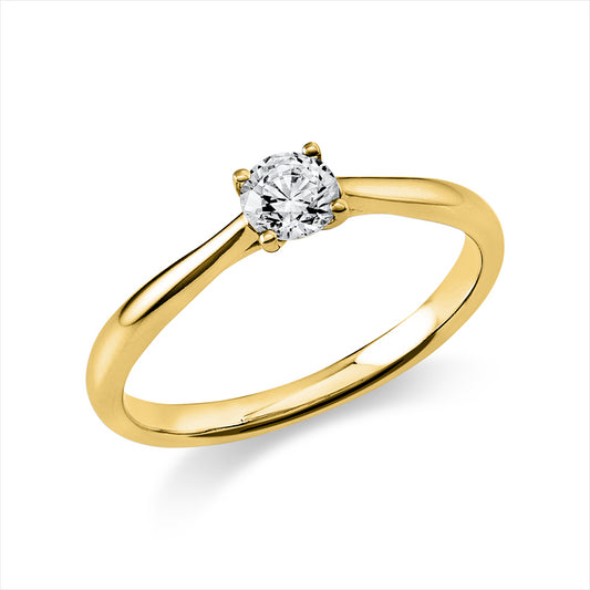 Ring 18 kt GG, GIA6482777302, 1 Brill. 0,30 ct, F-si