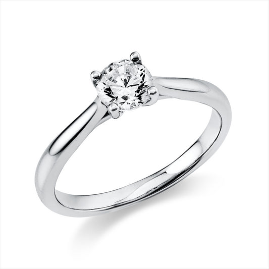 Ring 18 kt WG, GIA6452955637, 1 Brill. 0,50 ct, TW-si