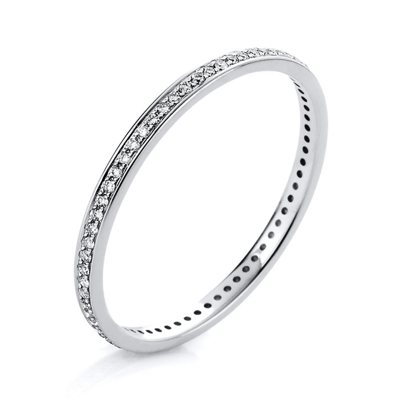 Ring 14 kt WG, 64 Brill. 0,15 ct, TW-si