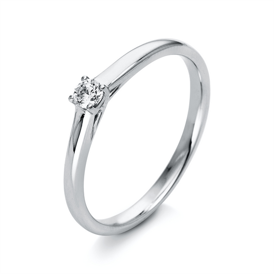 Ring 18 kt WG, 1 Brill. 0,10 ct, TW-si