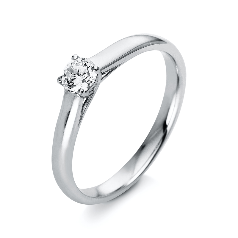 Ring 14 kt WG, 1 Brill. 0,25 ct, TW-si
