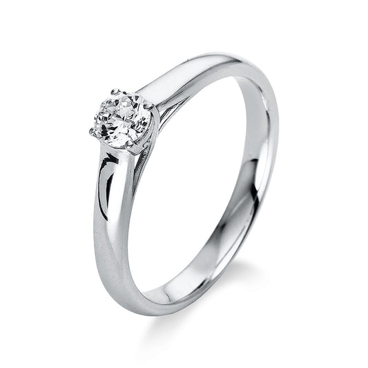 Ring 14 kt WG, 1 Brill. 0,31 ct, TW-si