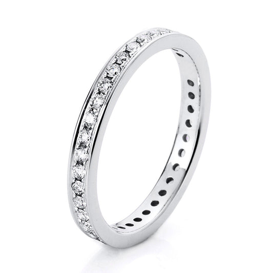 Ring 14 kt WG, 40 Brill. 0,52 ct, TW-si
