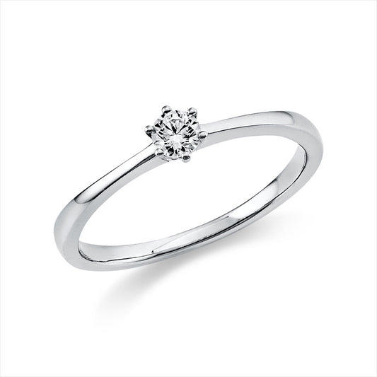 Ring 18 kt WG, 1 Brill. 0,15 ct, TW-si