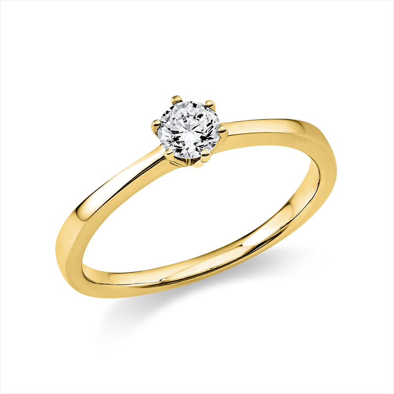 Ring 14 kt GG, 1 Brill. 0,25 ct, TW-si