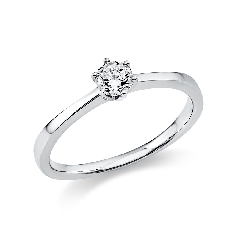 Ring 18 kt WG, 1 Brill. 0,25 ct, TW-si