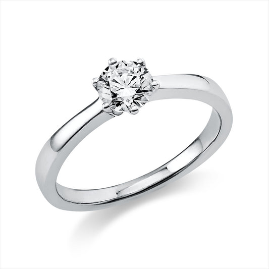 Ring 950 Pt Platin, GIA7392409793, 1 Brill. 0,50 ct, TW-si