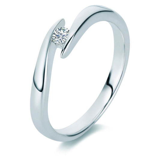 Ring 18 kt WG, 1 Brill. 0,10 ct, TW-si