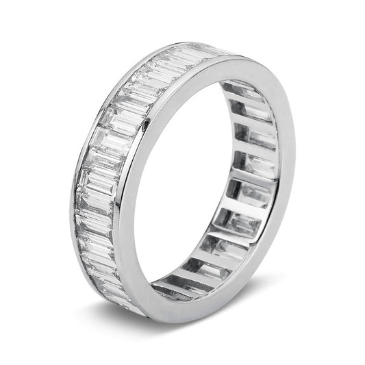 Ring 18 kt WG, 43 Bag. 3,18 ct, TW-si