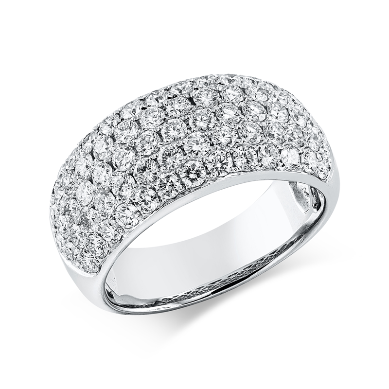 Ring 18 kt WG, 69 Brill. 1,74 ct, TW-si