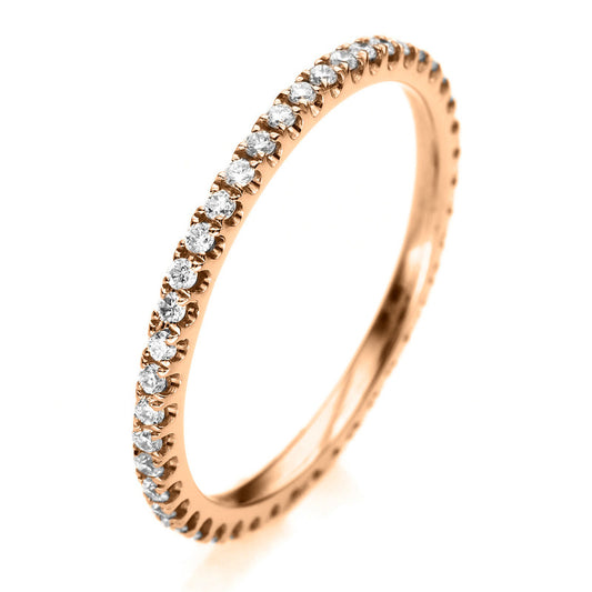 Ring 18 kt RG, 33 Brill. 0,83 ct, TW-si