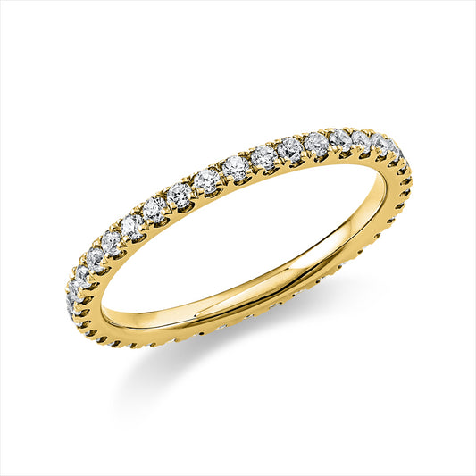 Ring 18 kt GG, 38 Brill. 0,50 ct, TW-si