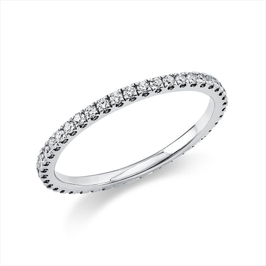 Ring 18 kt WG, 42 Brill. 0,36 ct, TW-si