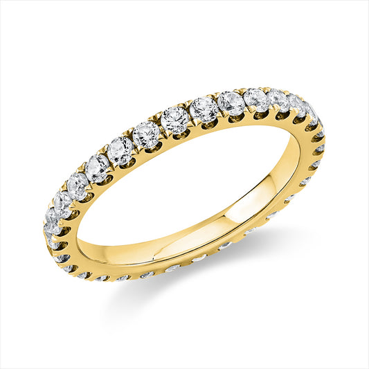 Ring 14 kt GG, 30 Brill. 1,03 ct, TW-si