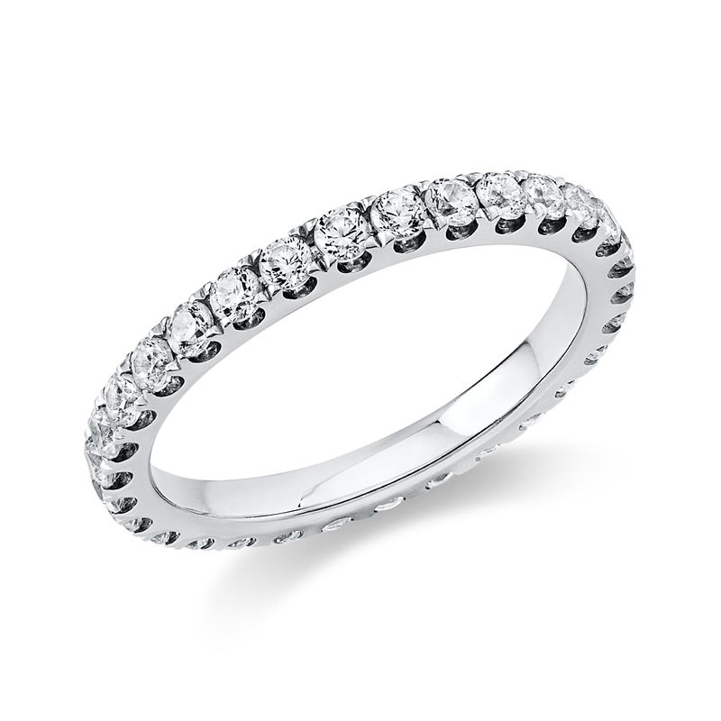 Ring 14 kt WG, 29 Brill. 1,00 ct, TW-si