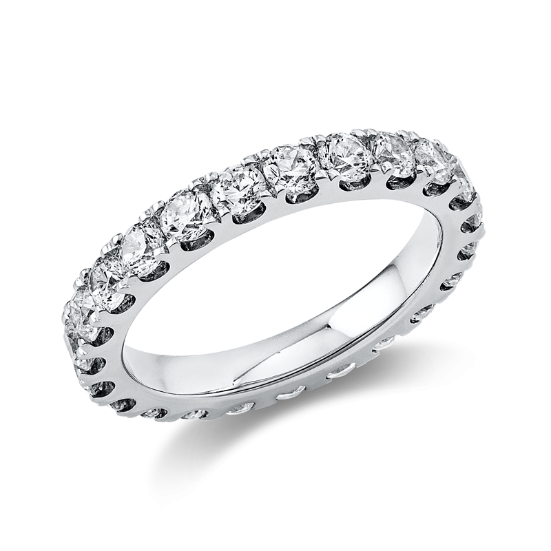 Ring 14 kt WG, 22 Brill. 1,89 ct, TW-si