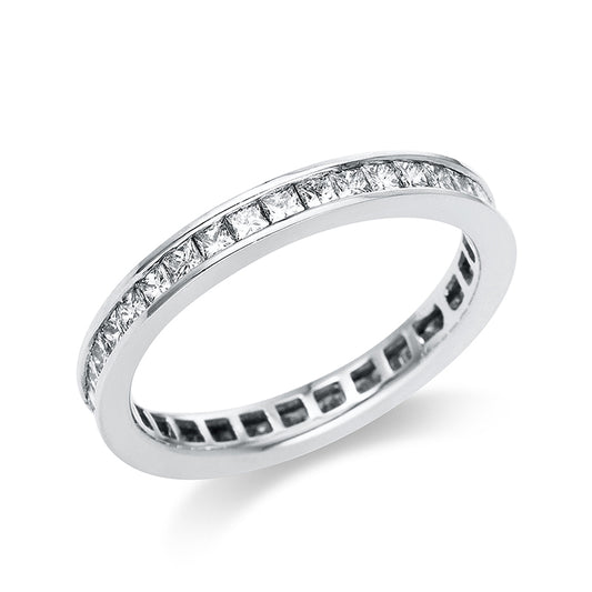 Ring 14 kt WG, 39 Princ. 1,09 ct, TW-si