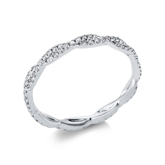 Ring 18 kt WG, 90 Brill. 0,42 ct, TW-si