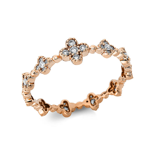 Ring 18 kt RG, 55 Brill. 0,33 ct, TW-si