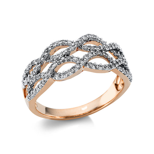 Ring 18 kt RG+WG, 96 Dia. 0,50 ct, TW-si