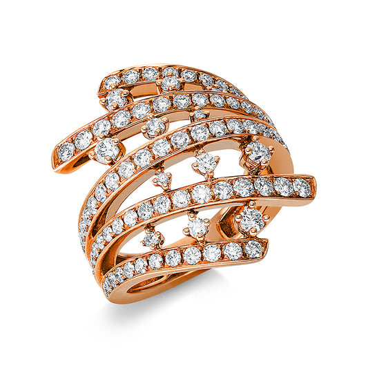 Ring 18 kt RG, 91 Brill. 2,05 ct, TW-si
