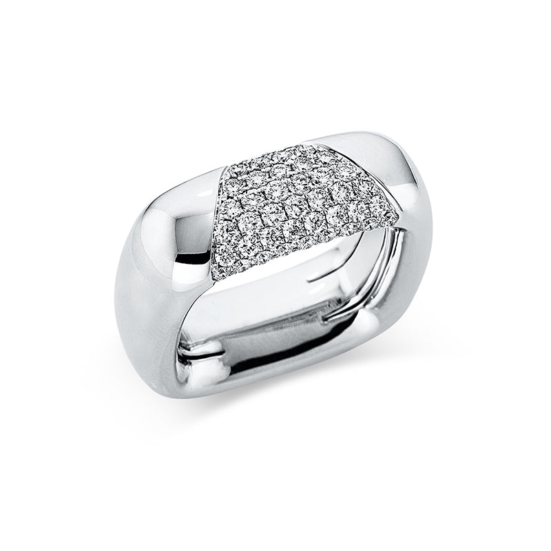 Ring 18 kt WG, 52 Brill. 0,87 ct, TW-vsi