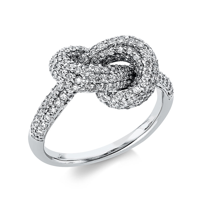 Ring 18 kt WG, 216 Brill. 1,36 ct, TW-si