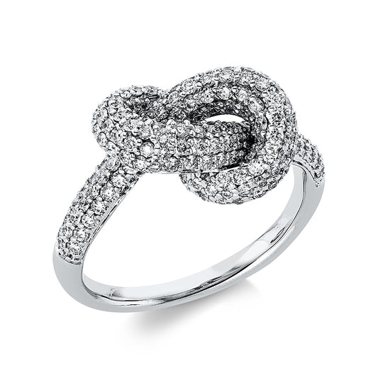 Ring 18 kt WG, 216 Brill. 1,36 ct, TW-si