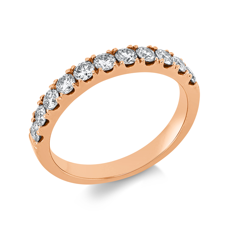 Ring 18 kt RG, 11 Brill. 0,70 ct, TTLB-si