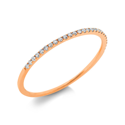 Ring 18 kt RG, 27 Dia. 0,09 ct, W-si