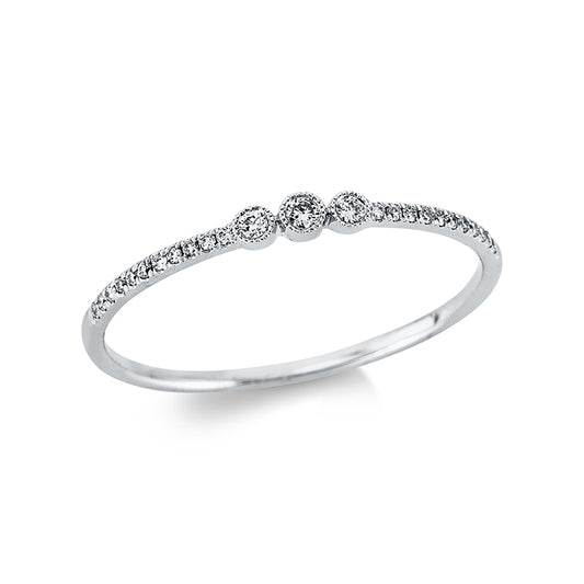 Ring 18 kt WG, 25 Brill. 0,08 ct, TW-vsi/si