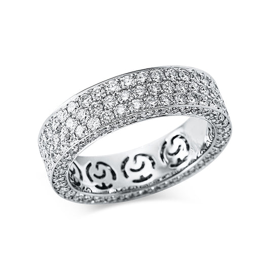 Ring 18 kt WG, 190 Brill. 3,06 ct, TW-vsi