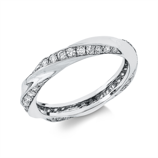 Ring 18 kt WG, 56 Brill. 0,72 ct, TW-vsi