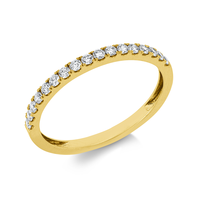 Ring 18 kt GG, 17 Brill. 0,25 ct, TW-vsi