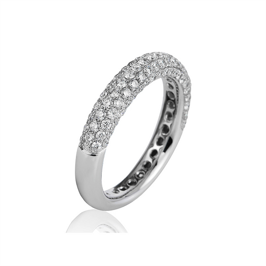 Ring 18 kt WG, 107 Brill. 1,29 ct, TW-vsi/si