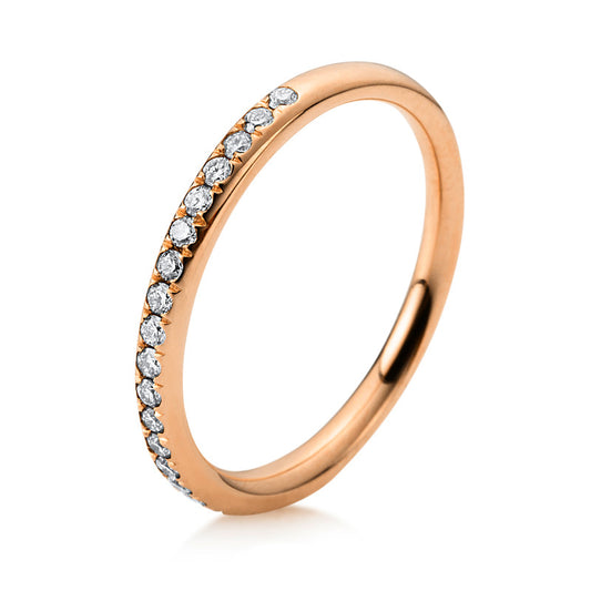 Ring 18 kt RG, 25 Brill. 0,14 ct, TW-si