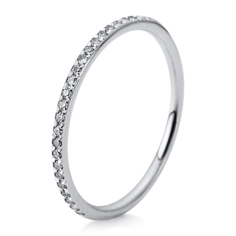 Ring 18 kt WG, 25 Brill. 0,14 ct, TW-si
