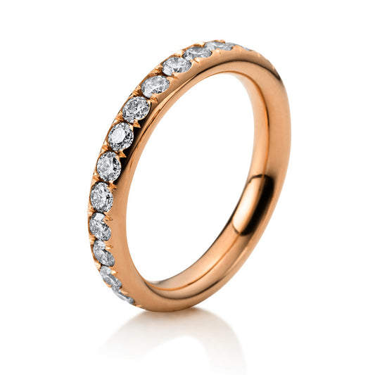 Ring 18 kt RG, 26 Brill. 1,53 ct, TW-si