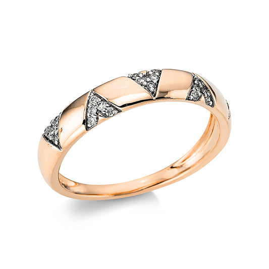 Ring 18 kt RG, 25 Brill. 0,09 ct, TW-si