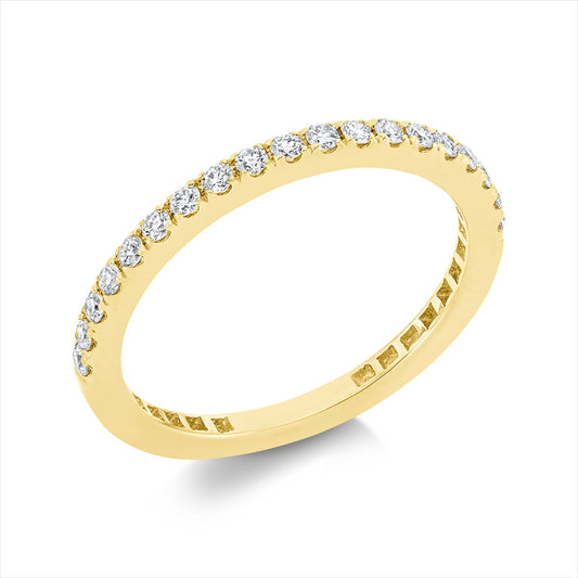 Ring 18 kt GG, 19 Brill. 0,25 ct, TW-si
