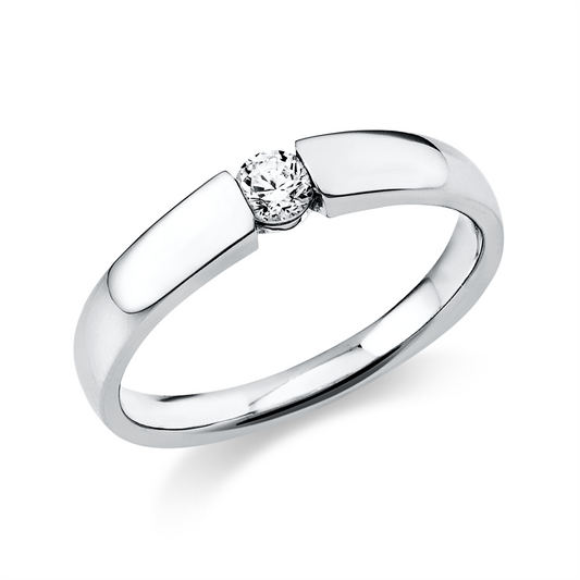 Ring 14 kt WG, 1 Brill. 0,15 ct, TW-si2