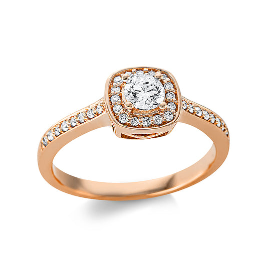 Ring 18 kt RG, 33 Brill. 0,47 ct, TW-si