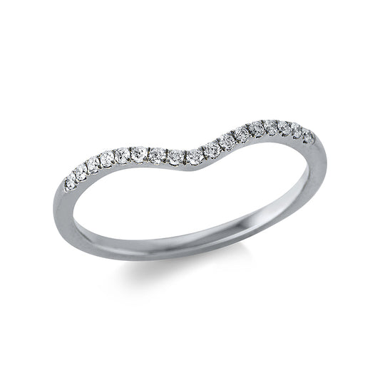 Ring 18 kt WG, 17 Brill. 0,11 ct, TW-si